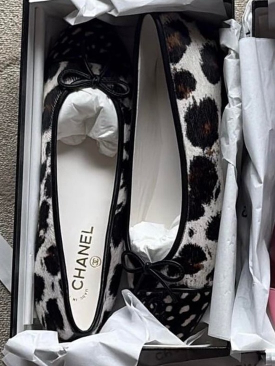 CHANEL Shoes - Chanel Pony Hair animal print ballet flats from Blazy Collection 26s